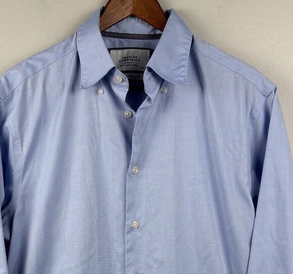 Charles Tyrwhitt Other - Charles Tyrwhitt Dress Shirt Men 15 1/2 - 35 Classic Fit Blue Non-Iron Soft